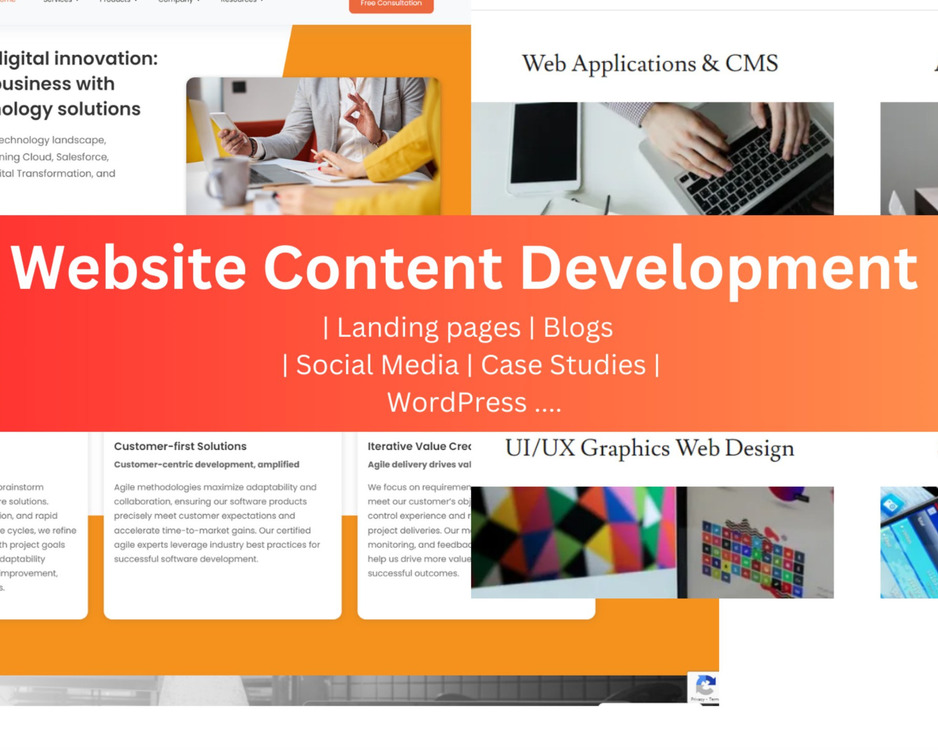 Website content development, SEO Optimization and publishing on WP/ CMS